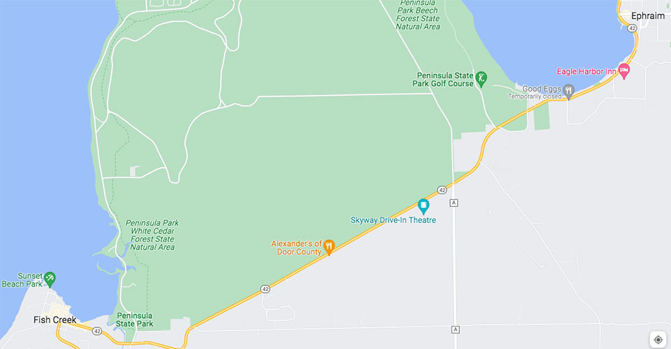 Map to Skyway Drive-In